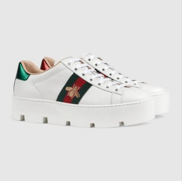 Gucci Shoes - Ace Embroidered Platform Sneaker